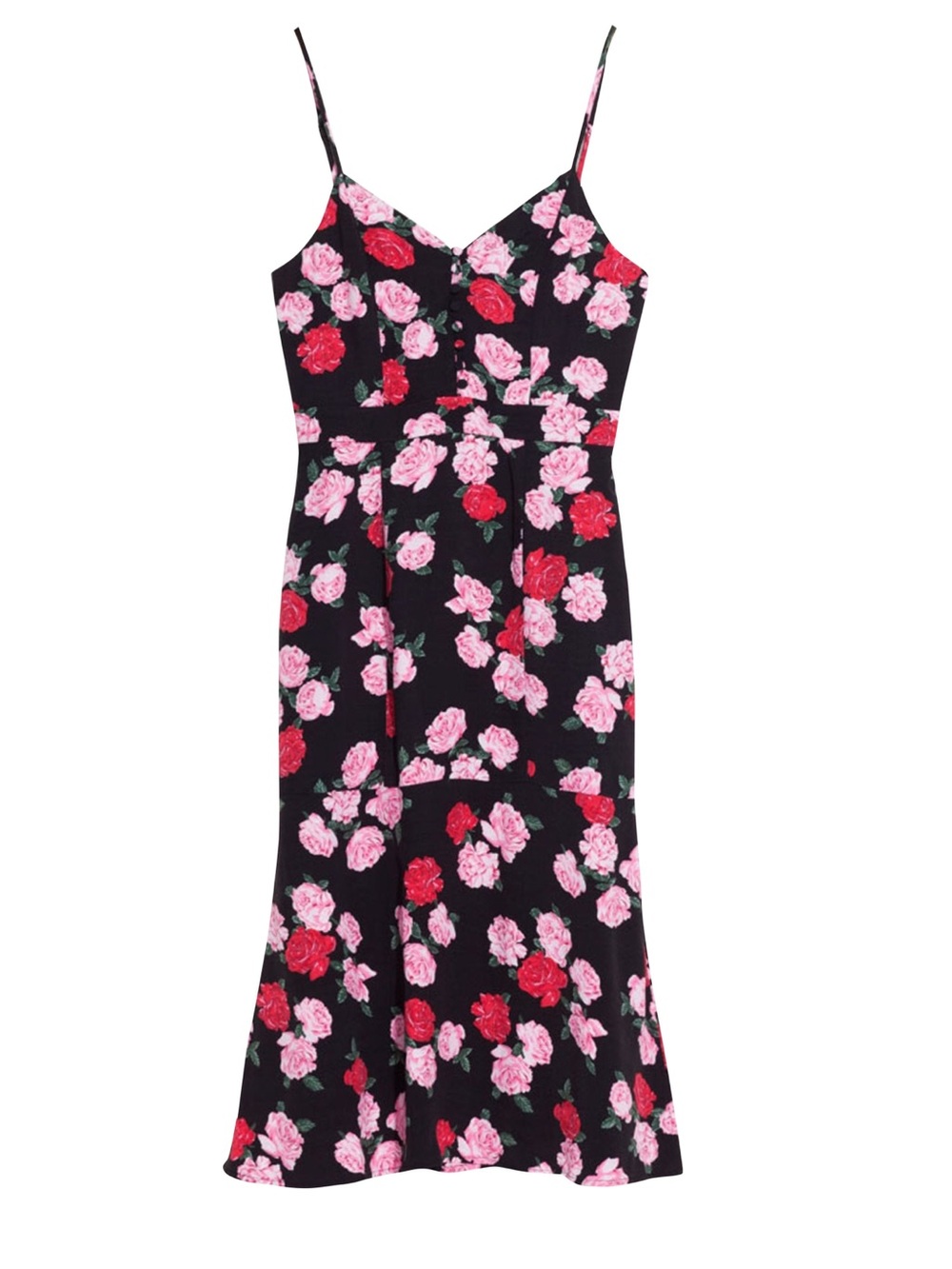 &Other Stories Floral Spaghetti Strap Midi Dress Size 6